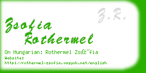 zsofia rothermel business card